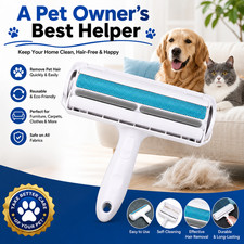 Pet Hair Remover Roller Reusable Dog Cat Fur Lint Cleaner for Furniture