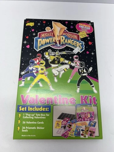 Vintage 1994 Mighty Morphin Power Rangers Valentines Complete, Never Used!
