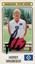 Horst Hrubesch , HSV , Hamburger SV , auf Sammelbild , persönlich gesammelt !