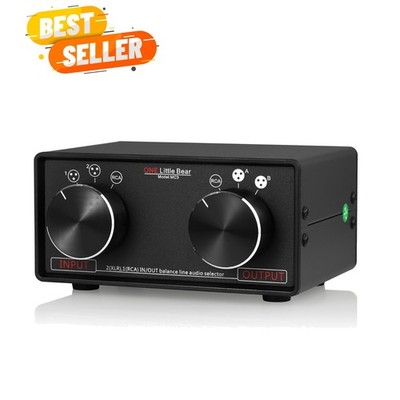 Little Bear MC3 3-IN-3-OUT XLR Balanced/RCA Stereo Converter Audio Selector S...