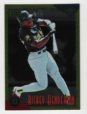 1994 Score Rookie & Traded #RT13 Rickey Henderson Gold Rush HOF