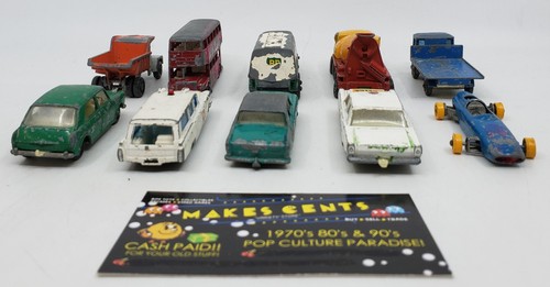 Vintage Lesney Matchbox - Lot of 10 - 1960s Diecast Trucks And Cars - Picture 2 of 2