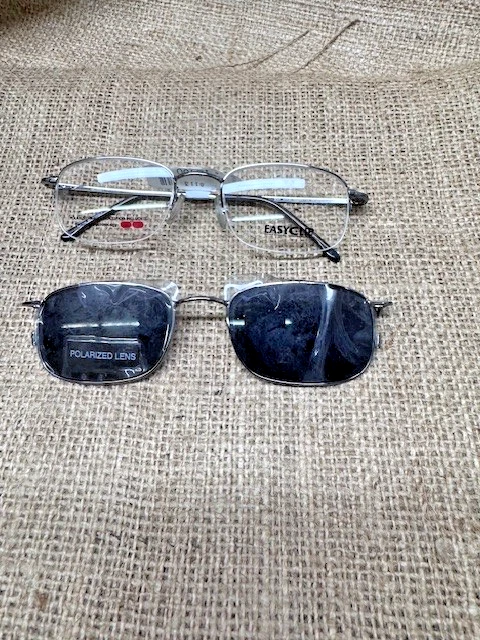 Easyclip Brown Metal Eyeglass Frames for sale | eBay display picture 1