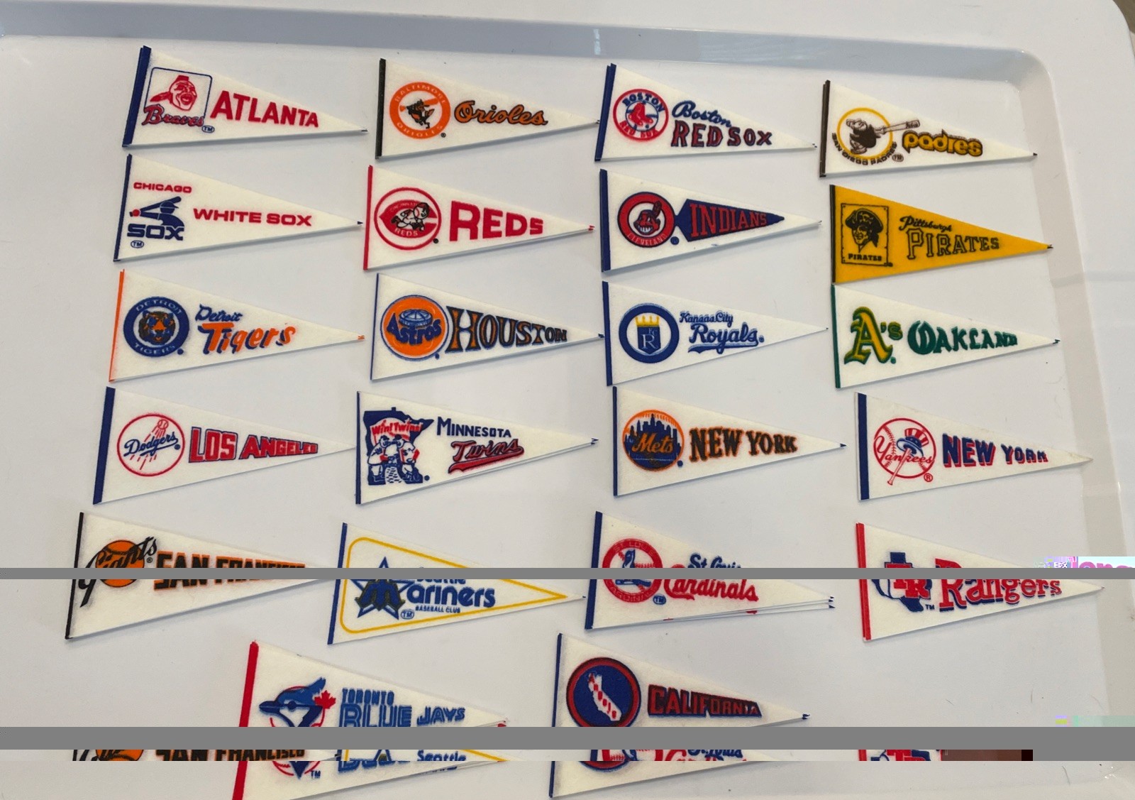 MLB Miniature Tiny Pennants Baseball 2"x4" Flags Vintage Pick Your Team