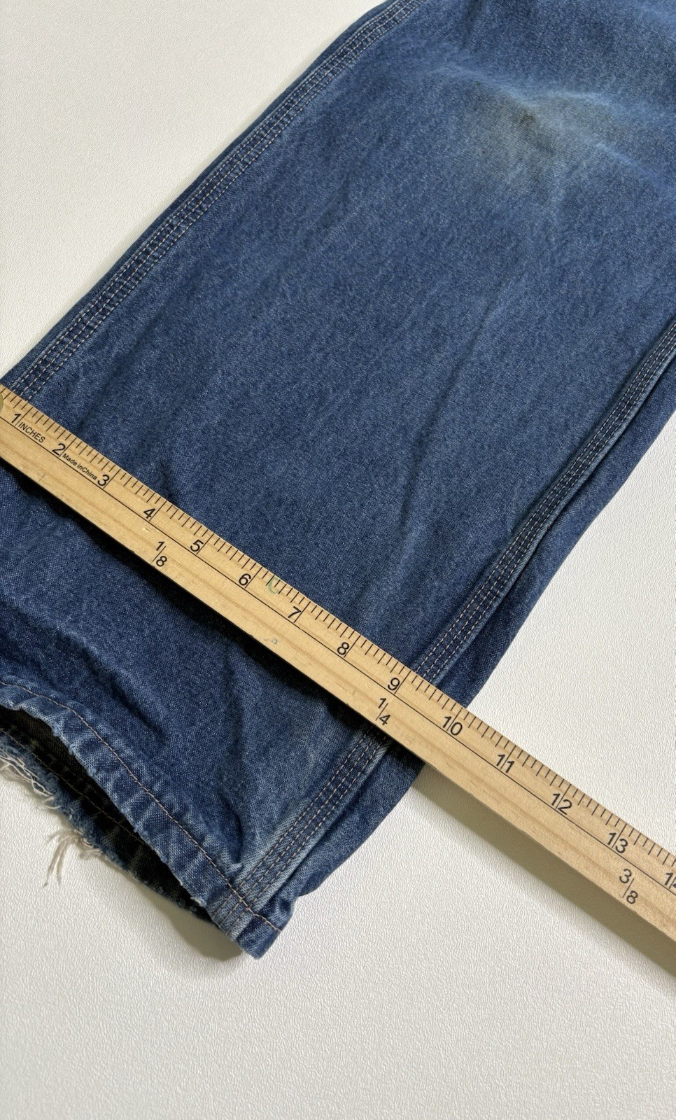 Carhartt FR Flame Resistant Carpenter Blue Demin Work Pants Jeans Mens 36x30 thumbnail 15