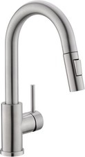 Modern Bar Sink Faucet for Kitchen Sink Single Handle with Pull Out Sprayer Hot