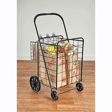 Jumbo TL32734 Swivel Wheels Folding Shopping Cart - Free Shipping