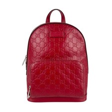 Zaino Gucci Guccisima originale rosso pelle/argento - z6640