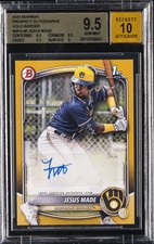 2025 BOWMAN PROSPECT AUTOS GOLD BORDER #BPAJM JESUS MADE BGS 9.5