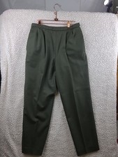 Pendleton Women's 100 Virgin Wool Green Dress Pants Size 12 Lined Slacks USA Vg