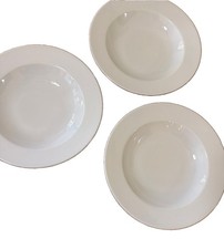 3 PILLIVUYT FRANCE, SANCERRE FRENCH PORCELAIN LARGE 11" Soup/pasta/salad Bowls