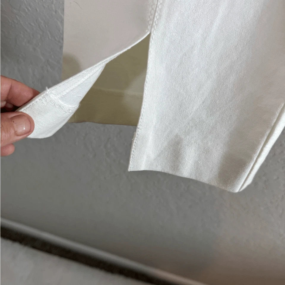 Pantalones Derek Lam 10 Crosby con abertura frontal en crema talla 0 Foto 4 de 4