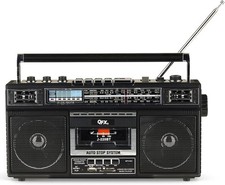 Boombox MP3 Conversion from Radio to Cassette with 4-Band Radio with Bluetooth