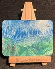 ACEO Original Landscape Seagull Nature Wax Painting — photo 1