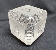 Waterford Crystal ABC Building Block Paperweight Figurine Gifts Baby
