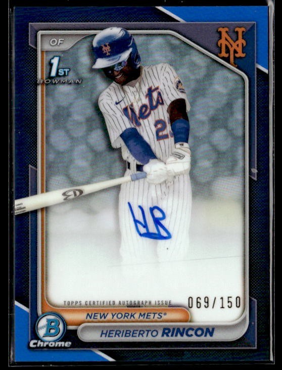 L48,451 - 2024 Bowman Chrome Prospect Auto Blue #CPAHR Heriberto Rincon /150
