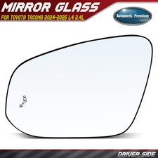 Left Driver Side Mirror Glass with Heated for Toyota Tacoma 2024 2025 L4 2.4L