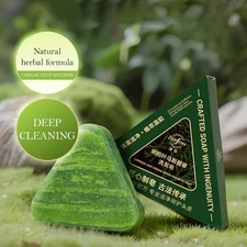 Nature Triangle Shampoo Bar,NatureGreen SoapShampoo,Usman Grass Bar Sale Z6C4
