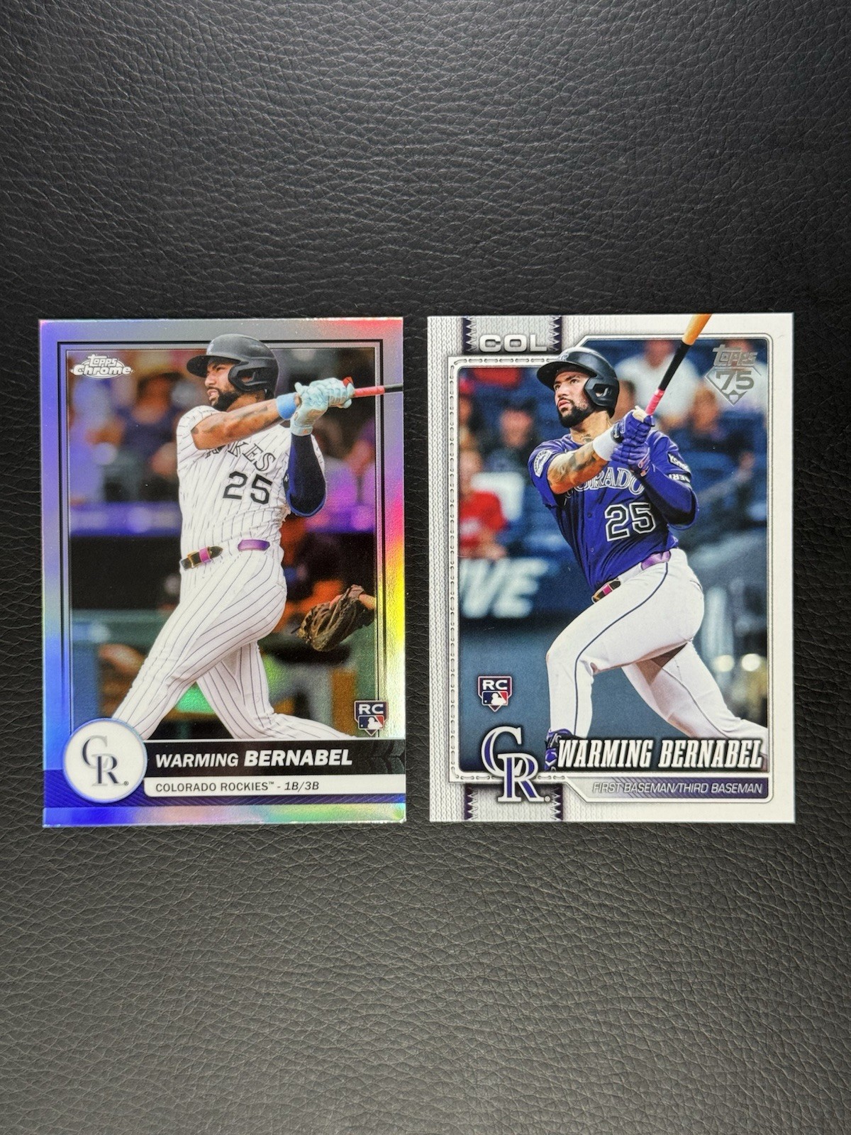 2026 Topps Warming Bernabel Rookie Lot (2) Chrome Refractor Flagship #19 Rockies