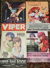 Viper Hyper Animation Series Art Book Lot - Official Art Book 1/2, Fan Book, F40