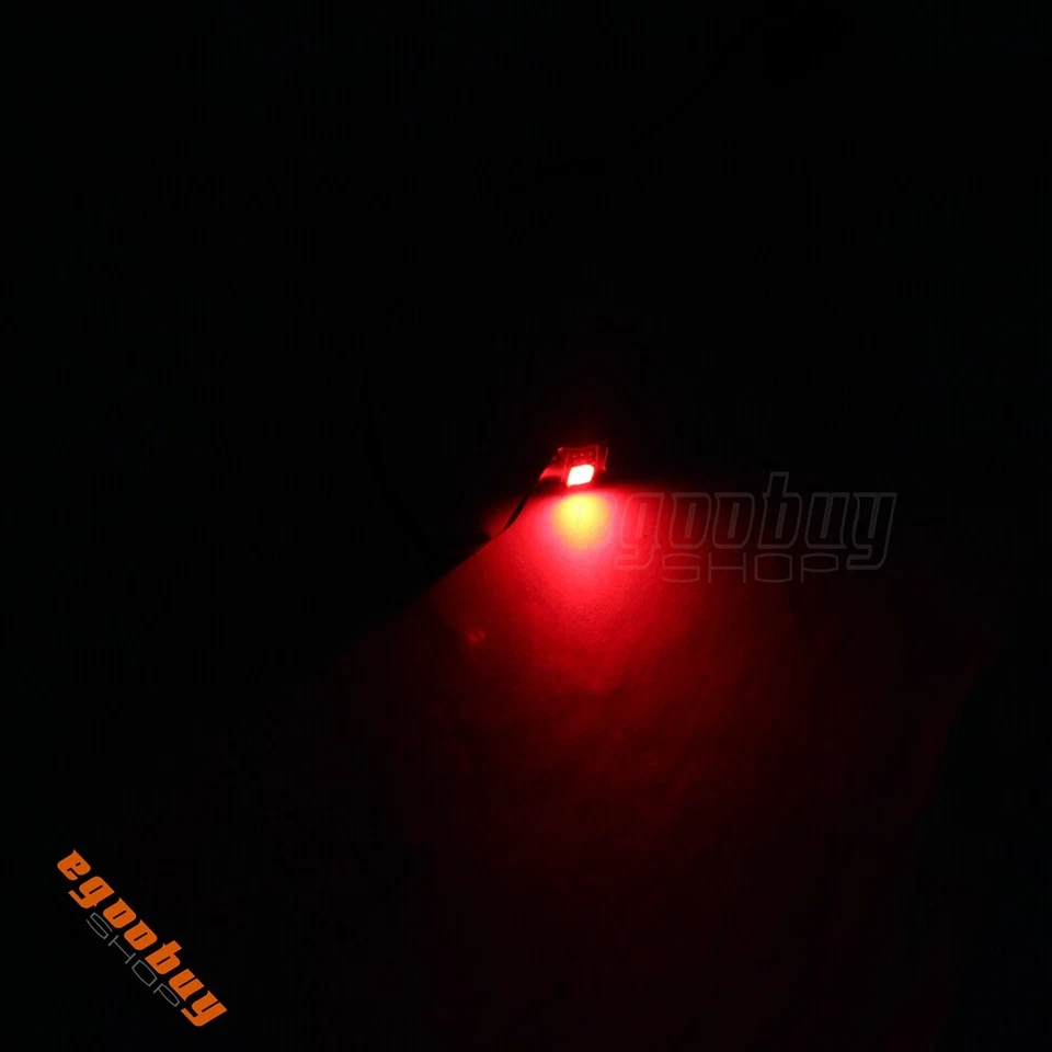 Red License Plate Lamp SMD LED Number Plate Light For Honda Kawasaki BMW Harley — 第 3/4 张图片