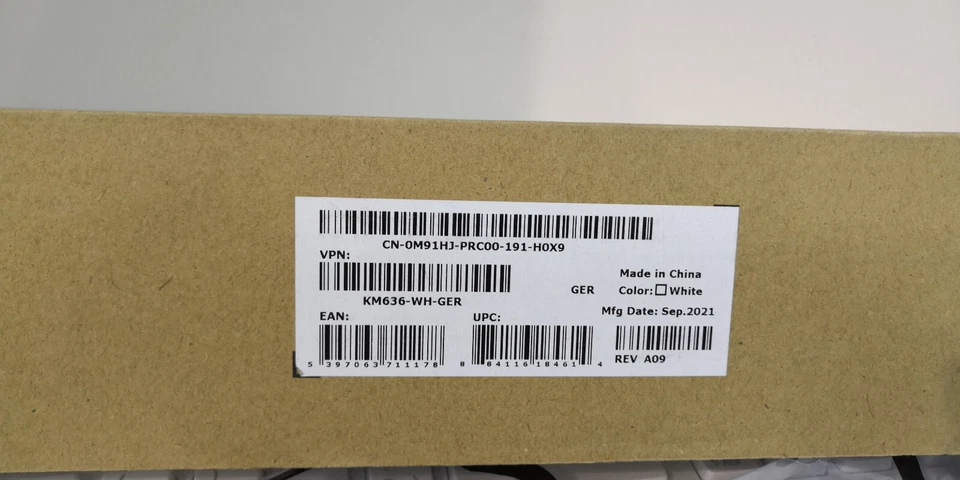 Dell KM636 Wlan Tastatur und Maus Set Weiß KM636-WH-GER Kabellos Deutsch NEU - Bild 4 von 4