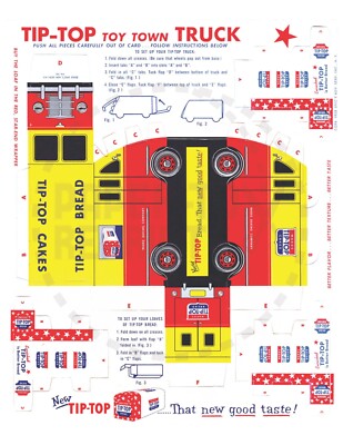 REPRINT - TIP TOP TOY TOWN BREAD TRUCK