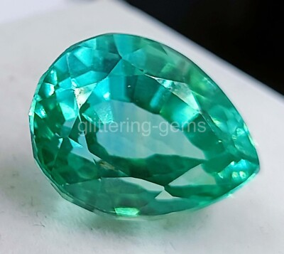 Natural Certified Zambian Green Emerald Cut 8.70 Ct Pear IGL Loose Gemstone 5AIY