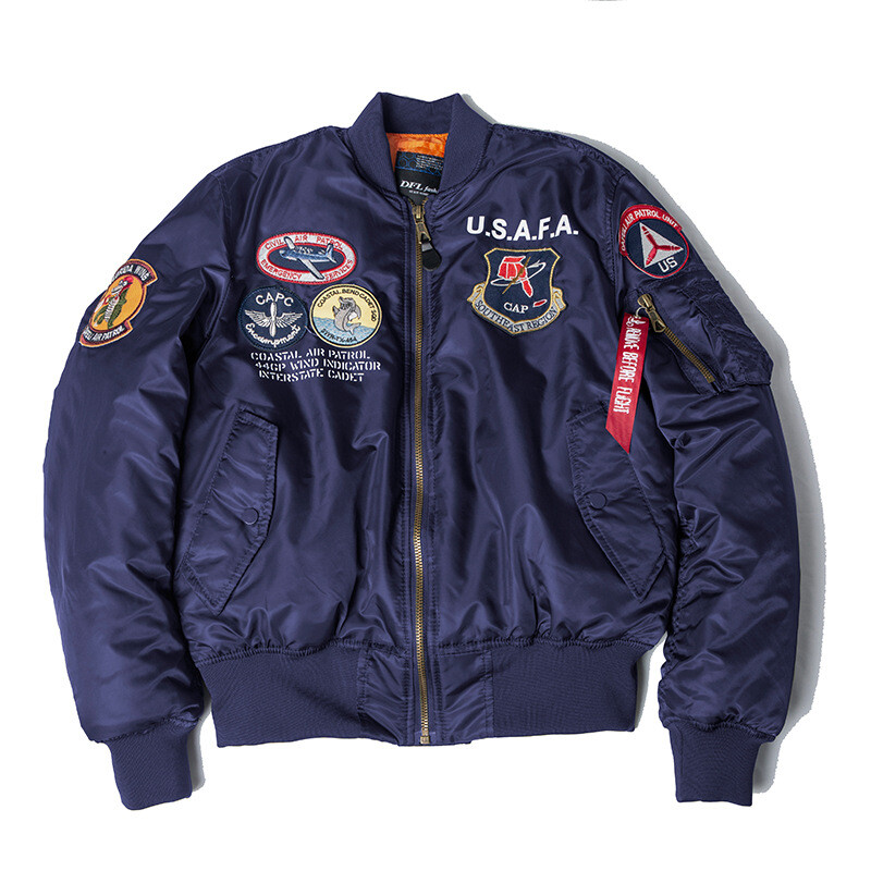 Top Gun Men's MA-1 Jacket US Air Force Army Pilot Flight Winter
