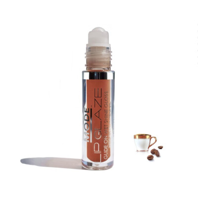 MODE Lip Glaze Coffee Flavored Lip Gloss Roll On Sheer Wet Shine COFFEE IN PARIS