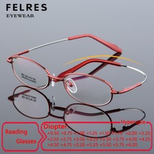 New Metal Oval Anti Blue Light Reading Glasses Women Fashion Full Frame Glasses
