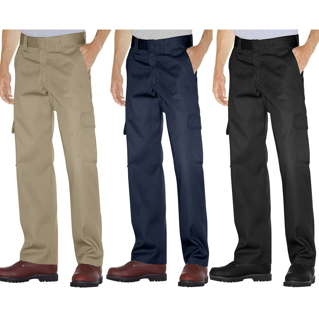 Dickies WP592 Men's Relaxed Fit Cargo Pants Straight Leg Chinos Workwear Uniform Dickies WP592 Men's Relaxed Fit Cargo Pants Straight Leg Chinos Workwear Uniform