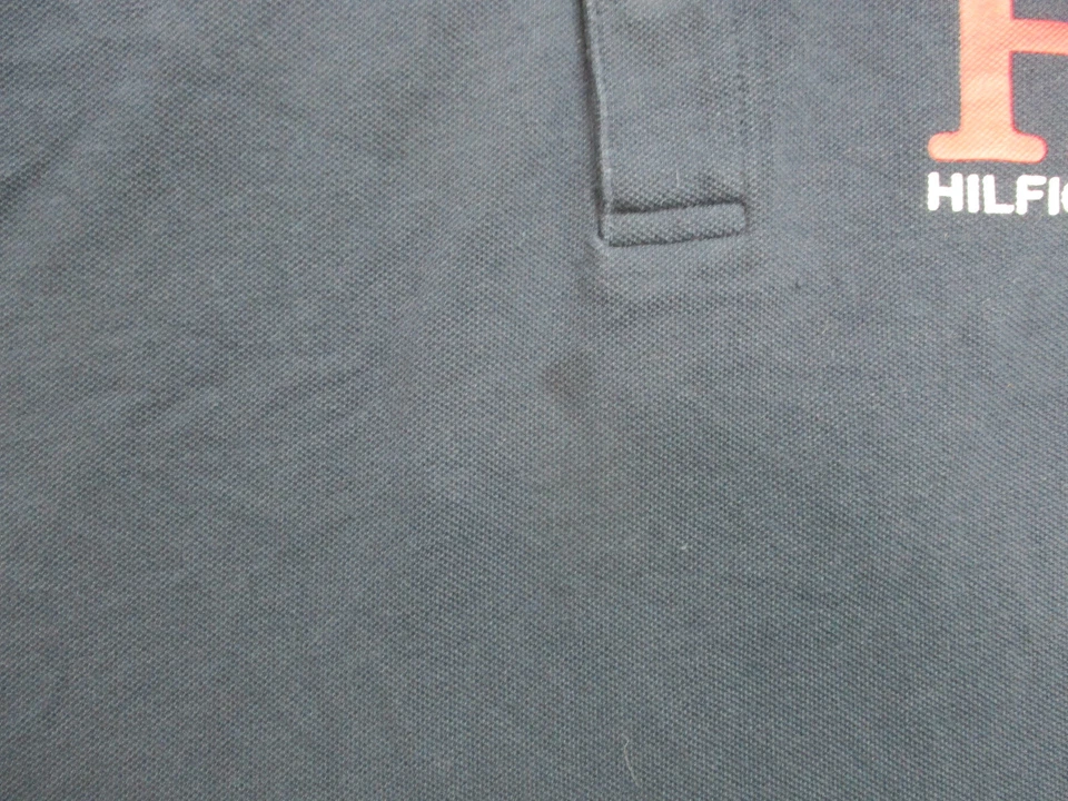 Tommy Hilfiger Polo Shirt Small Youth 8-10 Navy Blue Big Logo Casual Modern Boys - Image 4 of 4