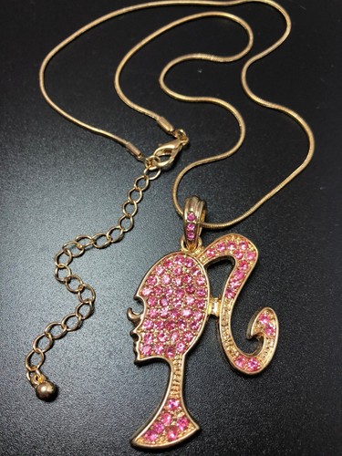 Pink Barbie Pendant Chain Necklace 