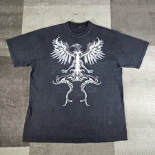 Y2K Phoenix Rising Graphic T Shirt Mens Size 3XL Black Cyberpunk Jesse Pinkman