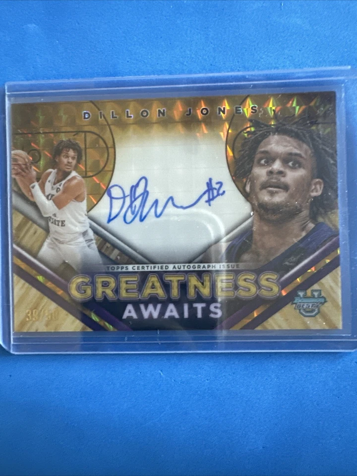 2023-24 Bowman University Best - Greatness Awaits Autographs Gold Geometric /50 - Image 3 of 3