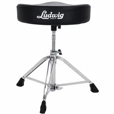 Ludwig LP50TH Pro Series Saddle Drum Throne, Black