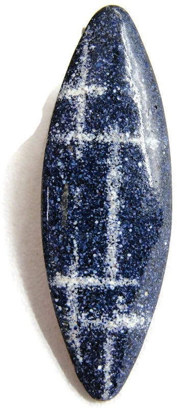 Fecho de gravata azul esmalte cobre pescoço branco destaques - Imagem 2 de 4