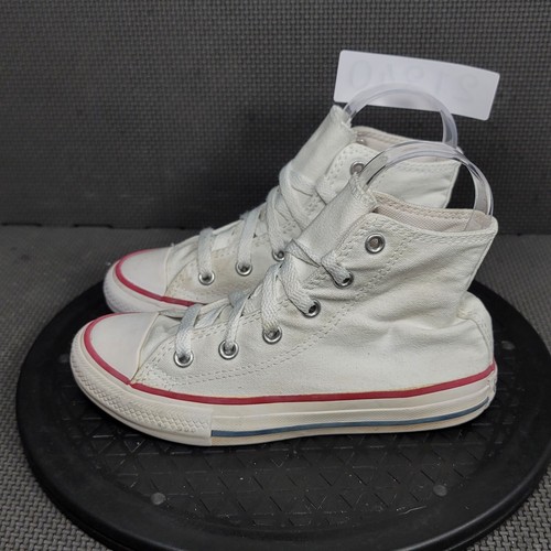Converse Chuck Taylor Hi Top Shoes Toddler Sz 13 White Canvas Sneakers - Picture 3 of 9
