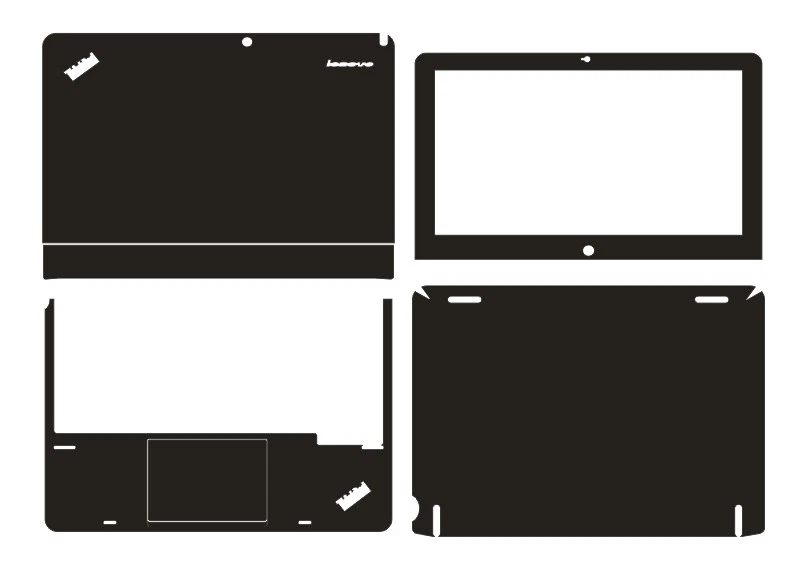 Laptop Carbon Sticker Cover Skin for Lenovo ThinkPad Helix 11.6" 1st Gen  2-in-1 - Image 2 of 4