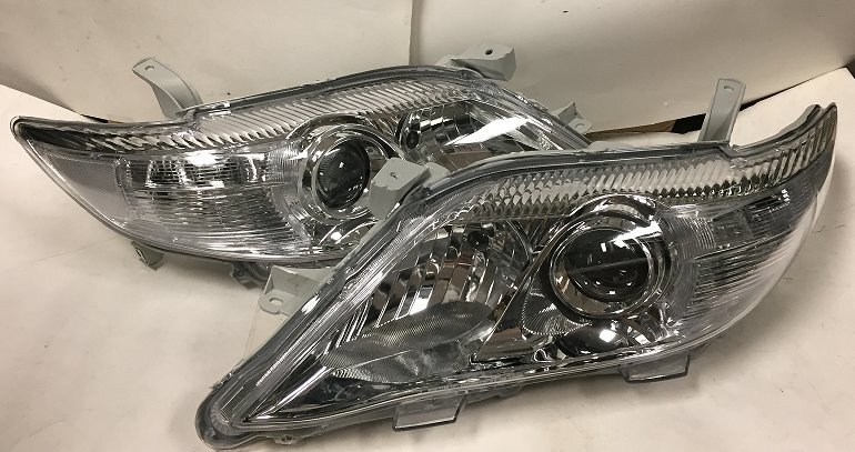 Chrome Housing Clear Lens Projector Headlights for 2010-2011 Toyota Camry-image
