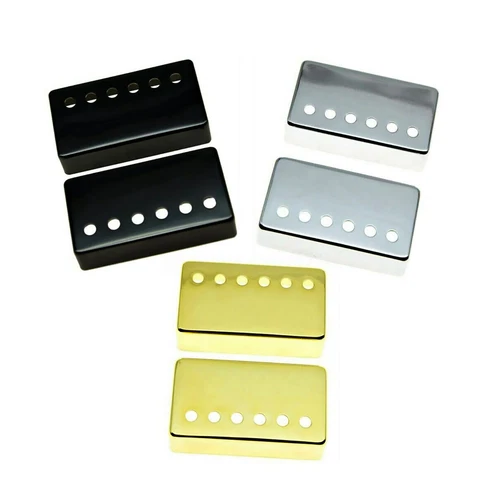 2 Humbucker Pickup Brass Covers 49.2/50/52mm Pole Spacing for Gibson Epiphone LP