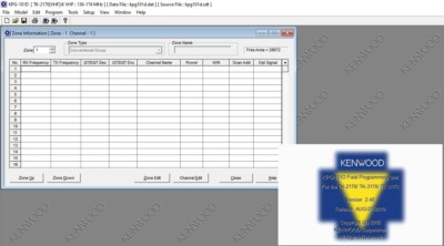 KENWOOD KPG-101D v2.40 TK-2170, TK-3170, TK-3173 PROGRAMMING SOFTWARE