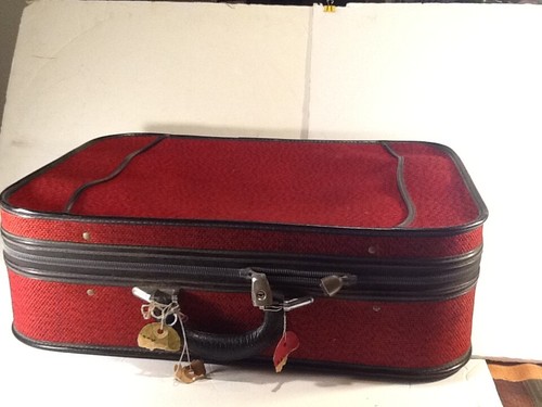 VINTAGE Hartmann SUIT CASE Burgundy Tweed Hartmann