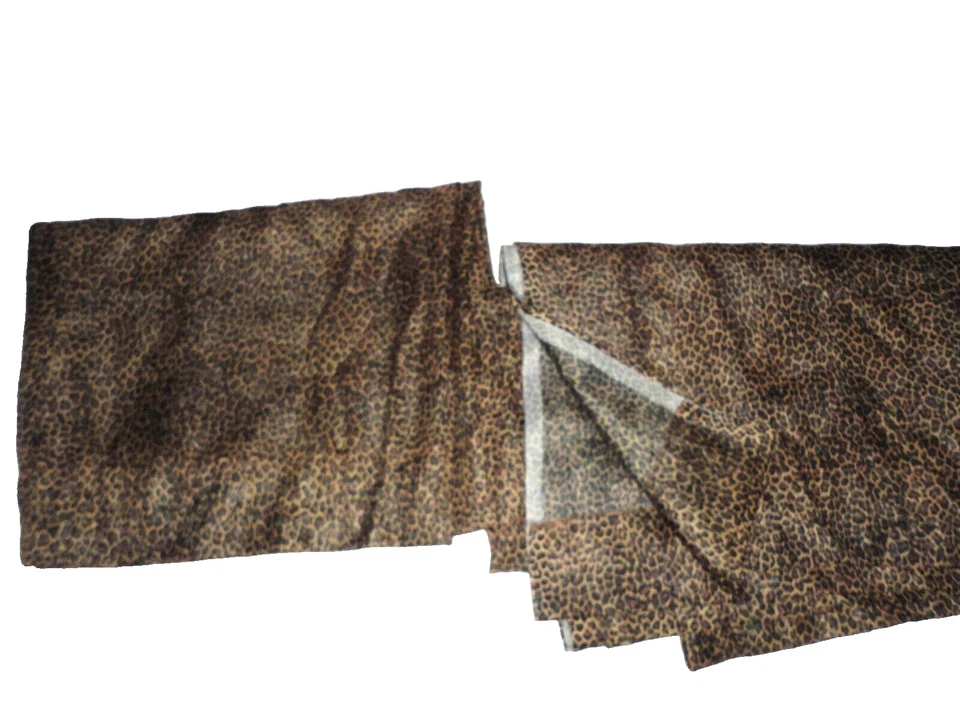 CROSCILL NEGRO MARRÓN GUEPARDO ANIMAL LEOPARDO SAFARI (2) PANELES TRANSPARENTES 58X82 Foto 3 de 4