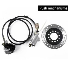 For ATV Go Cart Kart Rear Hydraulic Brake Master Caliper Assembly Disc Rotor Kit