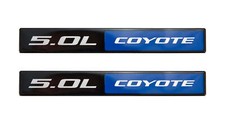 2011-2023 Ford Mustang Ford F150 5.0 Coyote V8 5 34 Black Blue Emblems - Pair 2011-2023 Ford Mustang Ford F150 5.0 Coyote V8 5 34 Black Blue Emblems - Pair