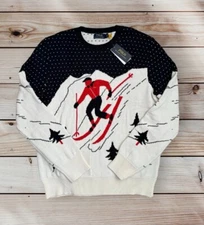 Polo Ralph Lauren Jumper Sweater Ski Sportsman White Holiday Sun Valley RRP £199