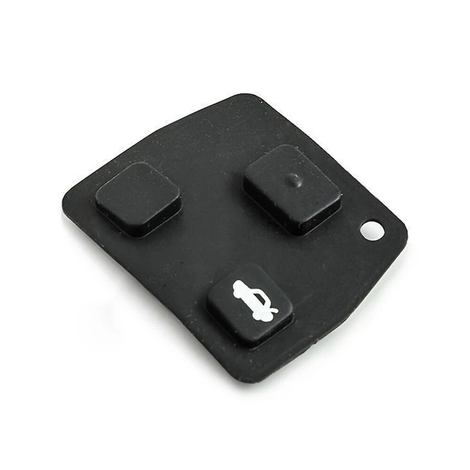 1Pc Replacement 2 or 3 Button Car Remote Key Rubber Pad Black For Toyota Avensis - Image 4 of 4