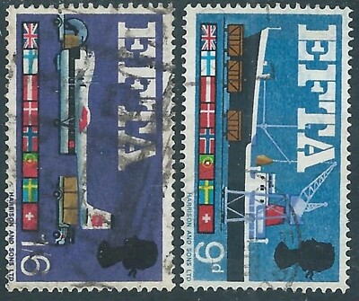 1967 GROSSBRITANNIEN GEBRAUCHT E.F.T.A. SG 715p/16p PHOSPHOR - RC55-2